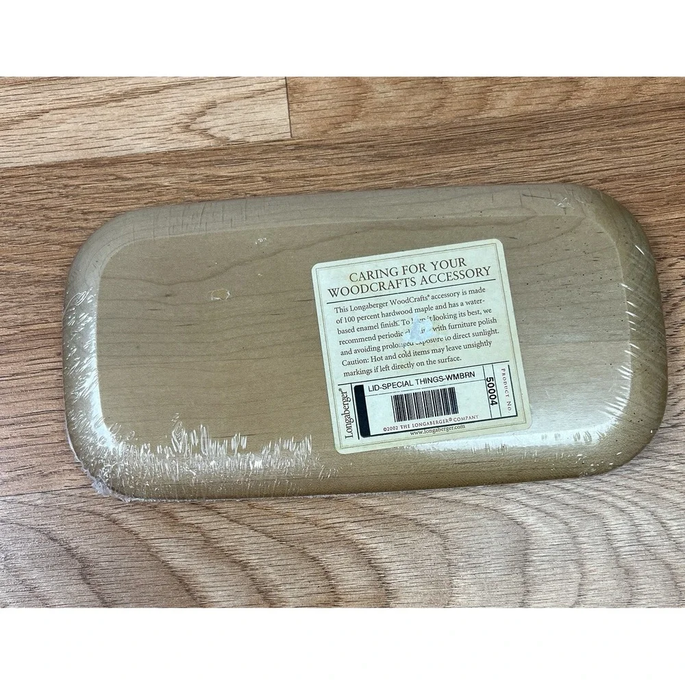 Longaberger Wood Lid‎ for Special Things Basket, Warm Brown, 50004 NEW